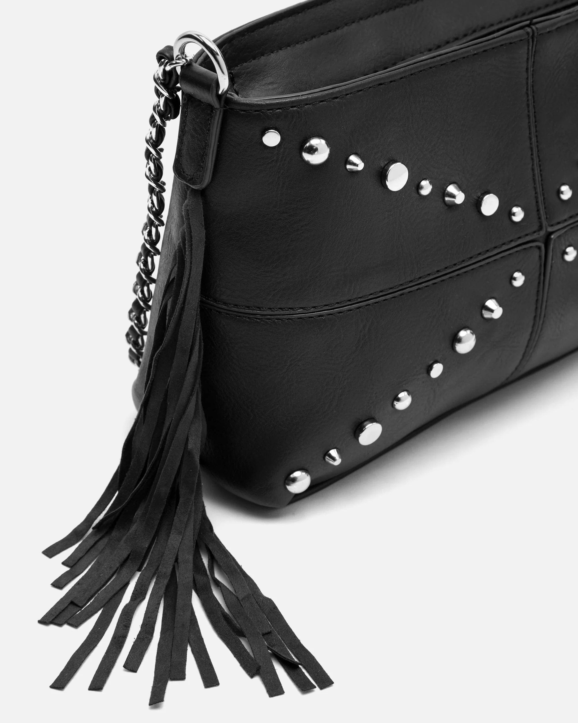 Anabelas bolso bandolera con detalles metálicos y flecos - Image 10