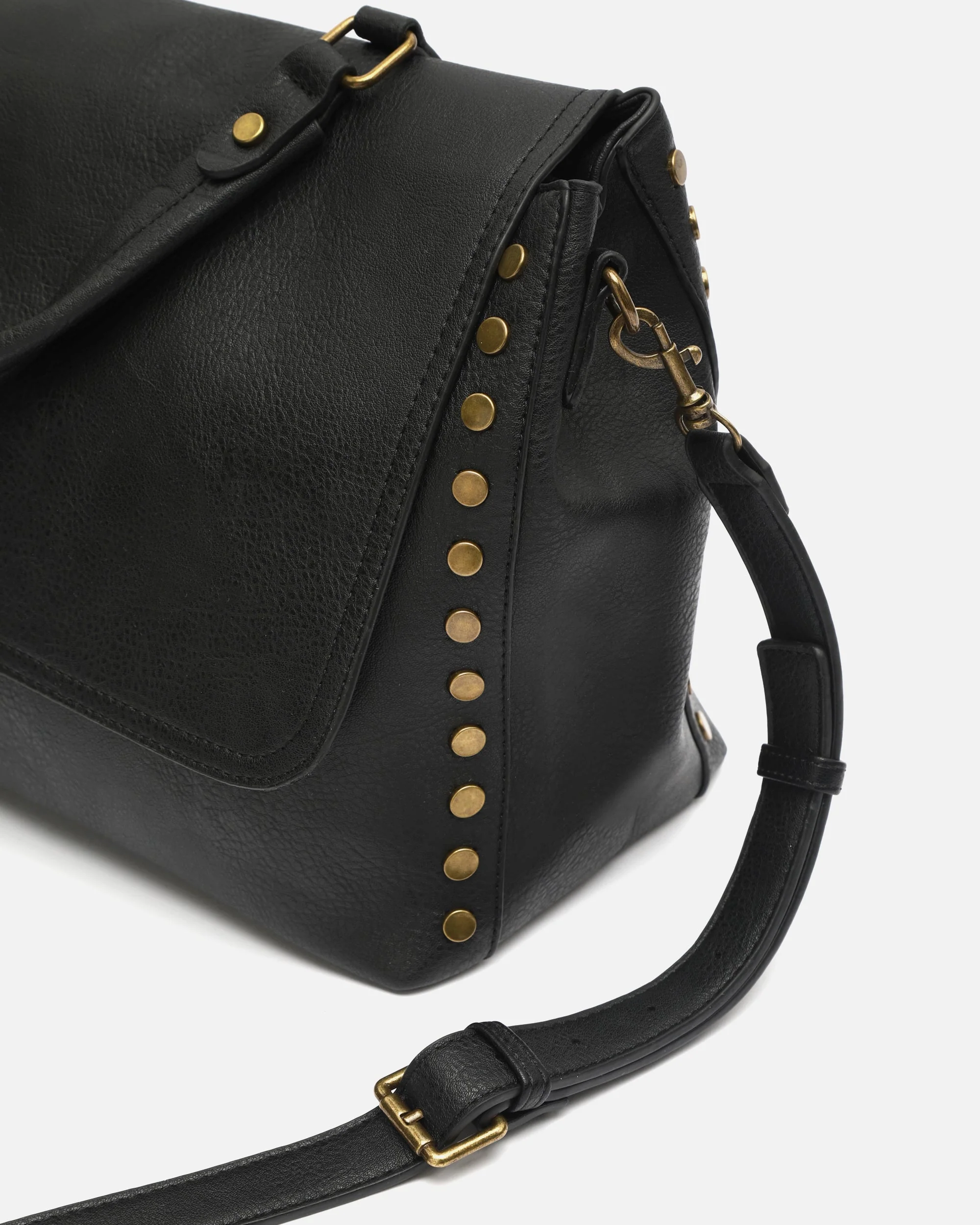 Aniada bolso bandolera grande con solapa y detalles metálicos - Image 12