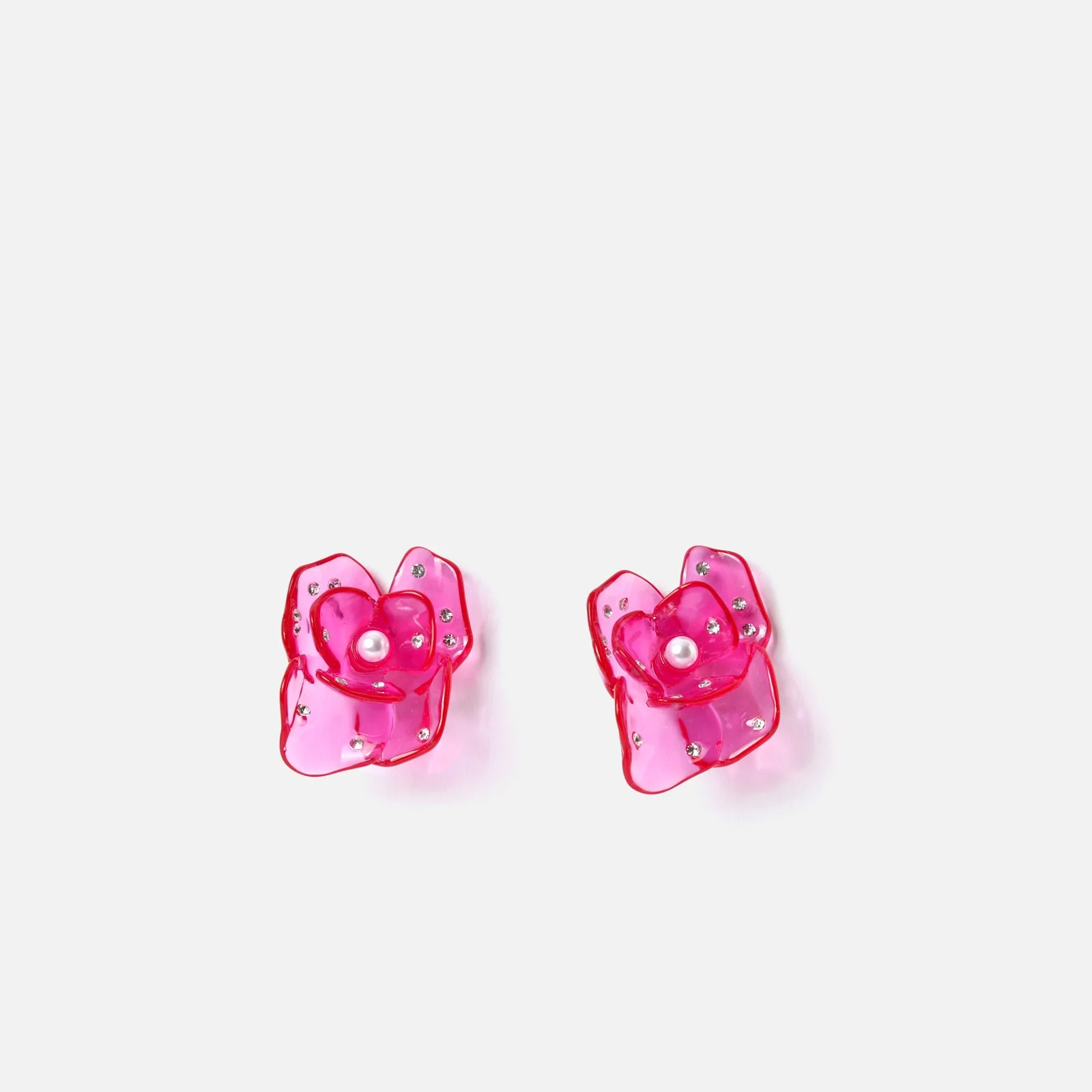 Didane pendientes flor con detalles brillantes ED.