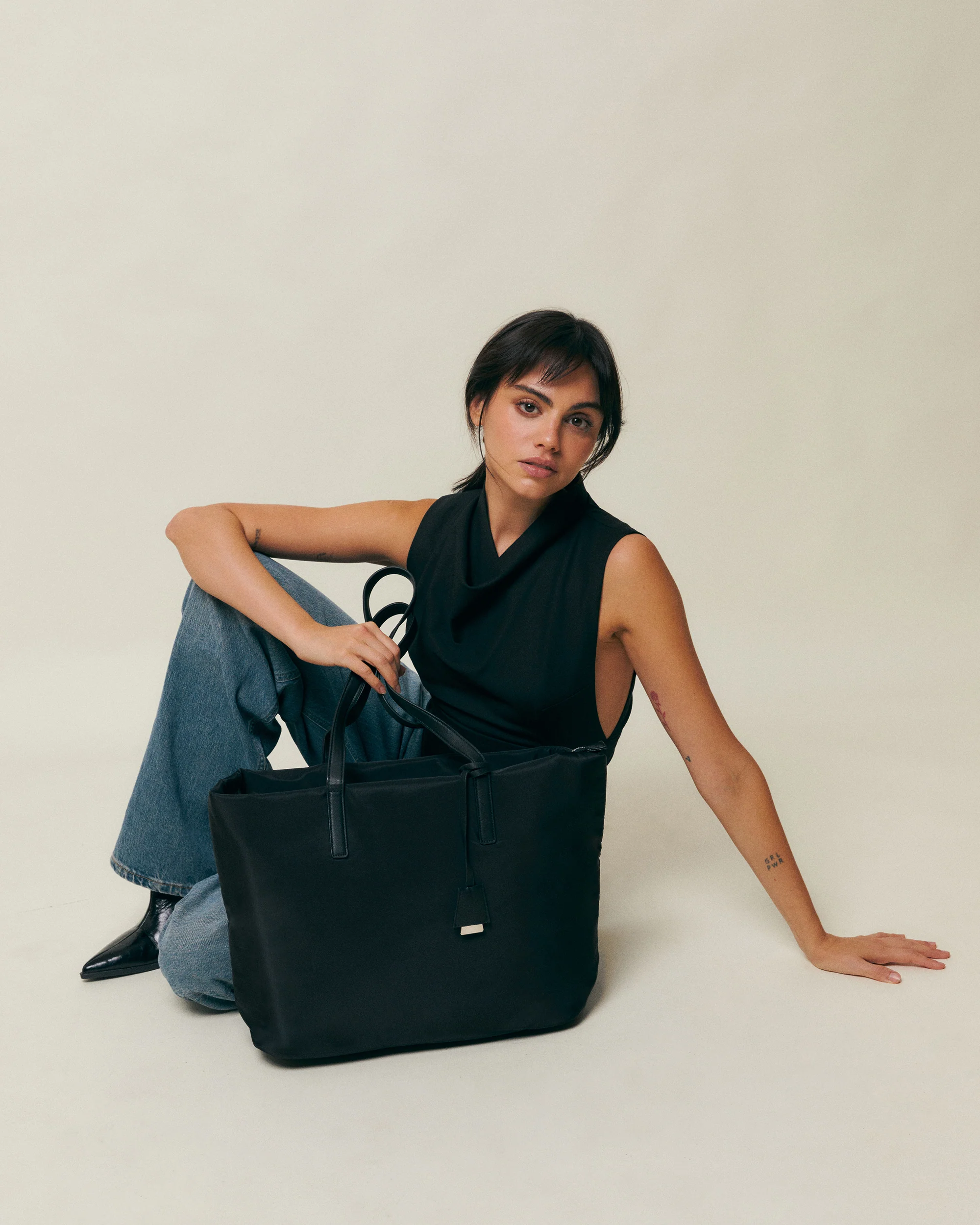 Emanda bolso shopper de nylon con bolsillo para portátil 15 pulgadas - Image 3