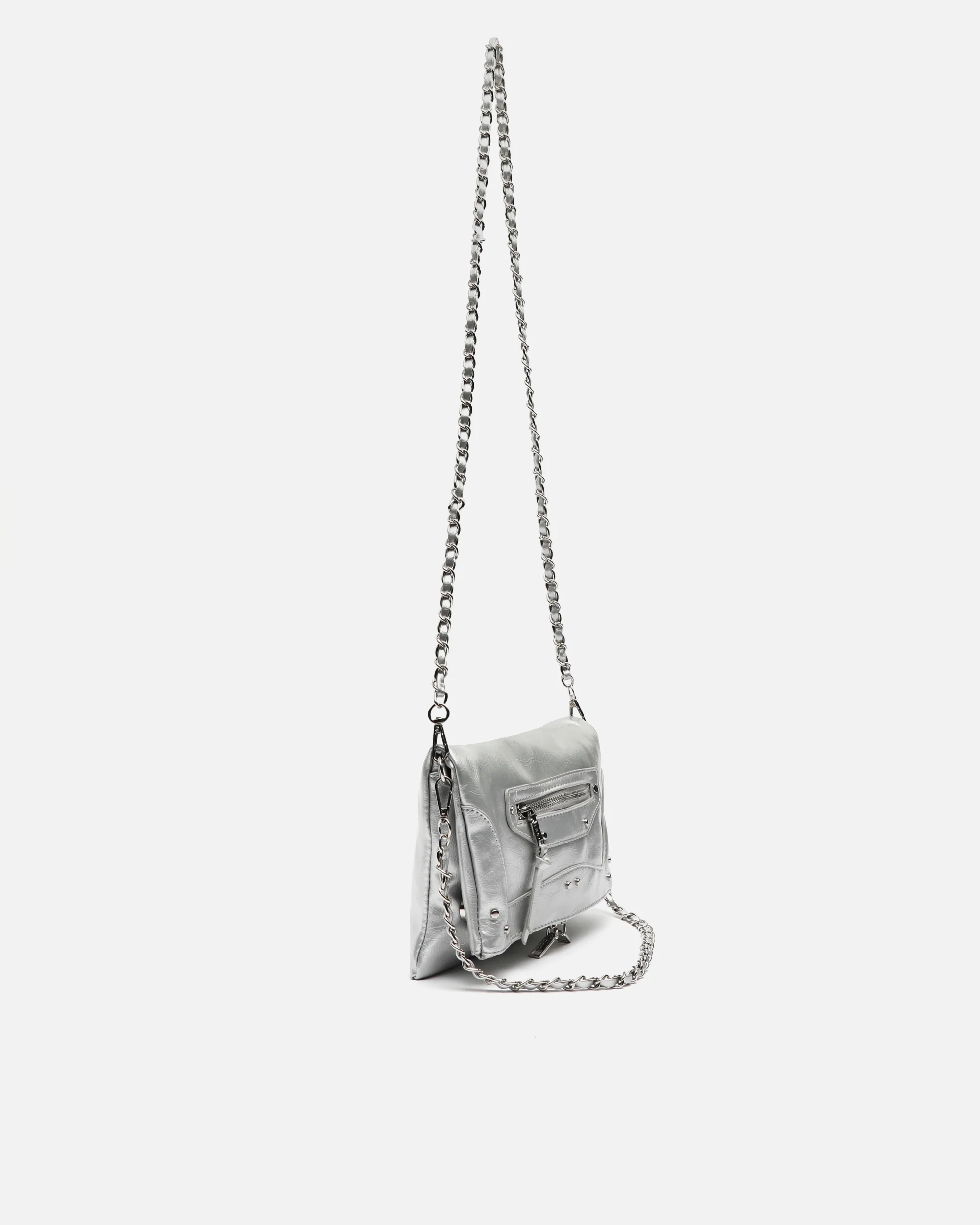Erosa bolso de hombro pequeño con asa bandolera extraíble y detalles metálicos ED. - Image 7