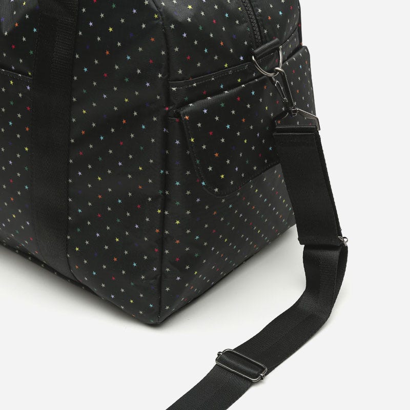 Estri bolsa fin de semana estampado de estrellitas con bandolera extraíble - Image 4
