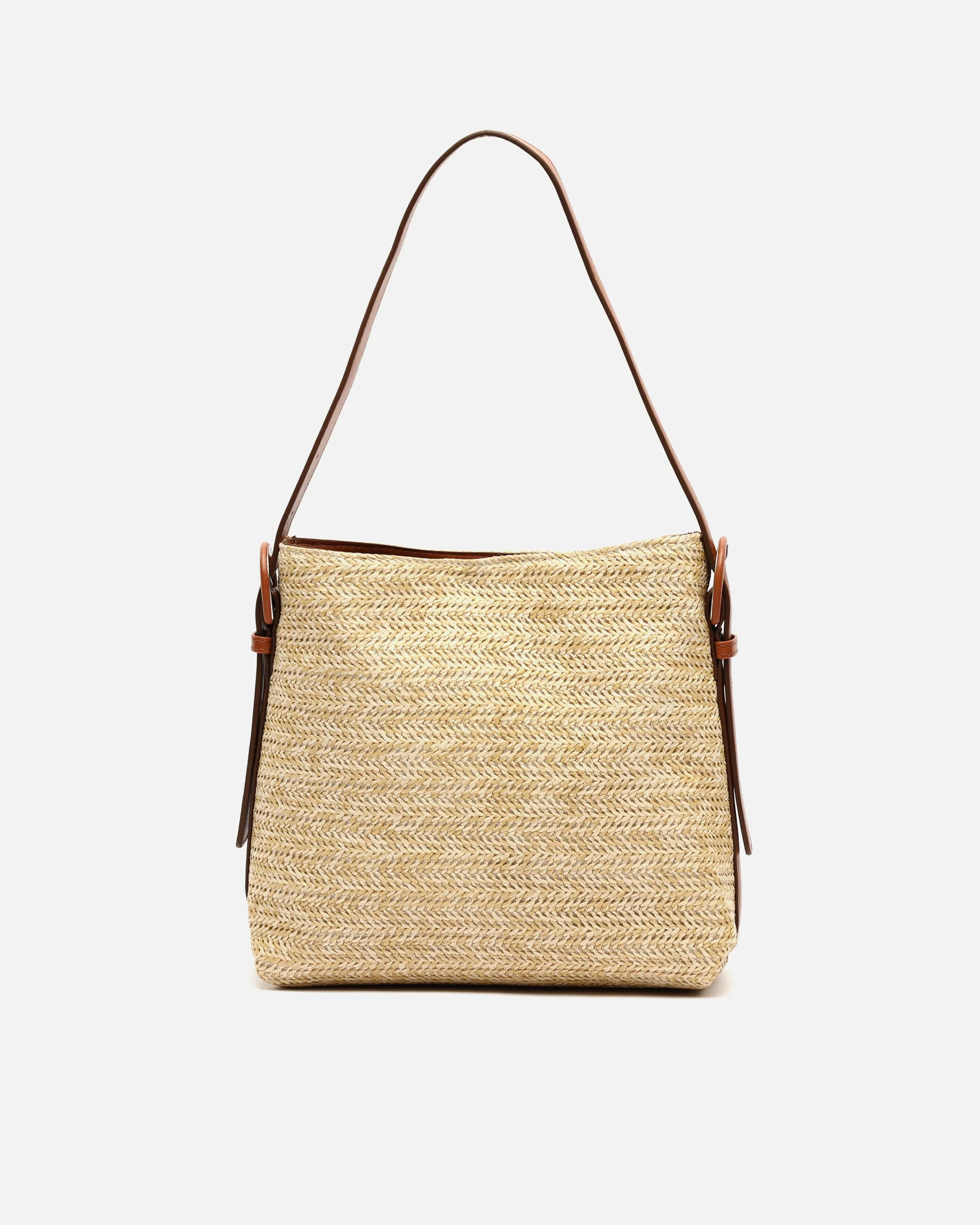 Finra bolso hobo efecto rafia con bolsa interior extraíble y asa regulable ED.
