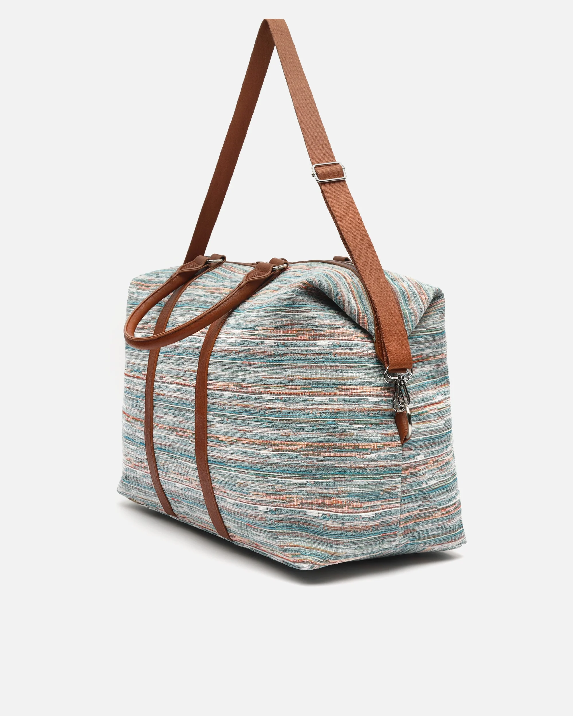 Lurdes bolsa fin de semana con bandolera extraíble y estampado jacquard - Image 2