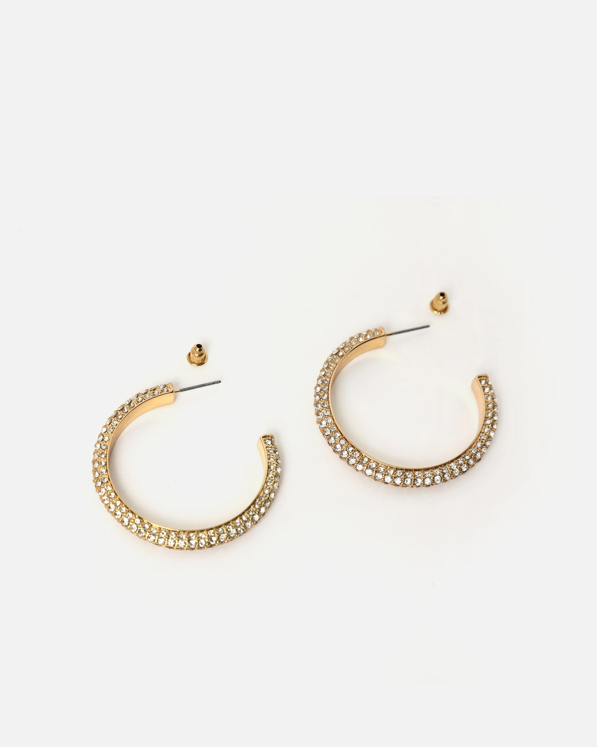 Miori pendientes de aro con strass - Image 3