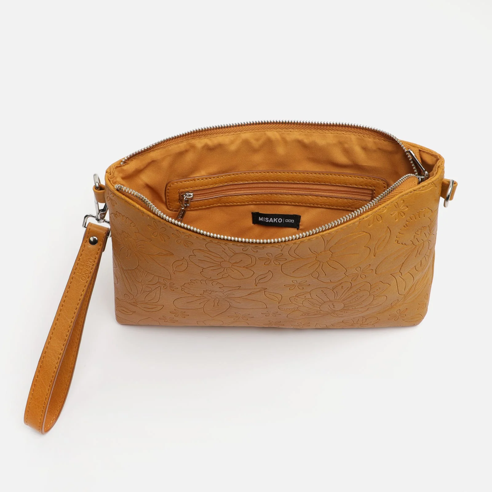 Monoflor bolso bandolera pequeño con asa de mano con grabado floral ED. - Image 15