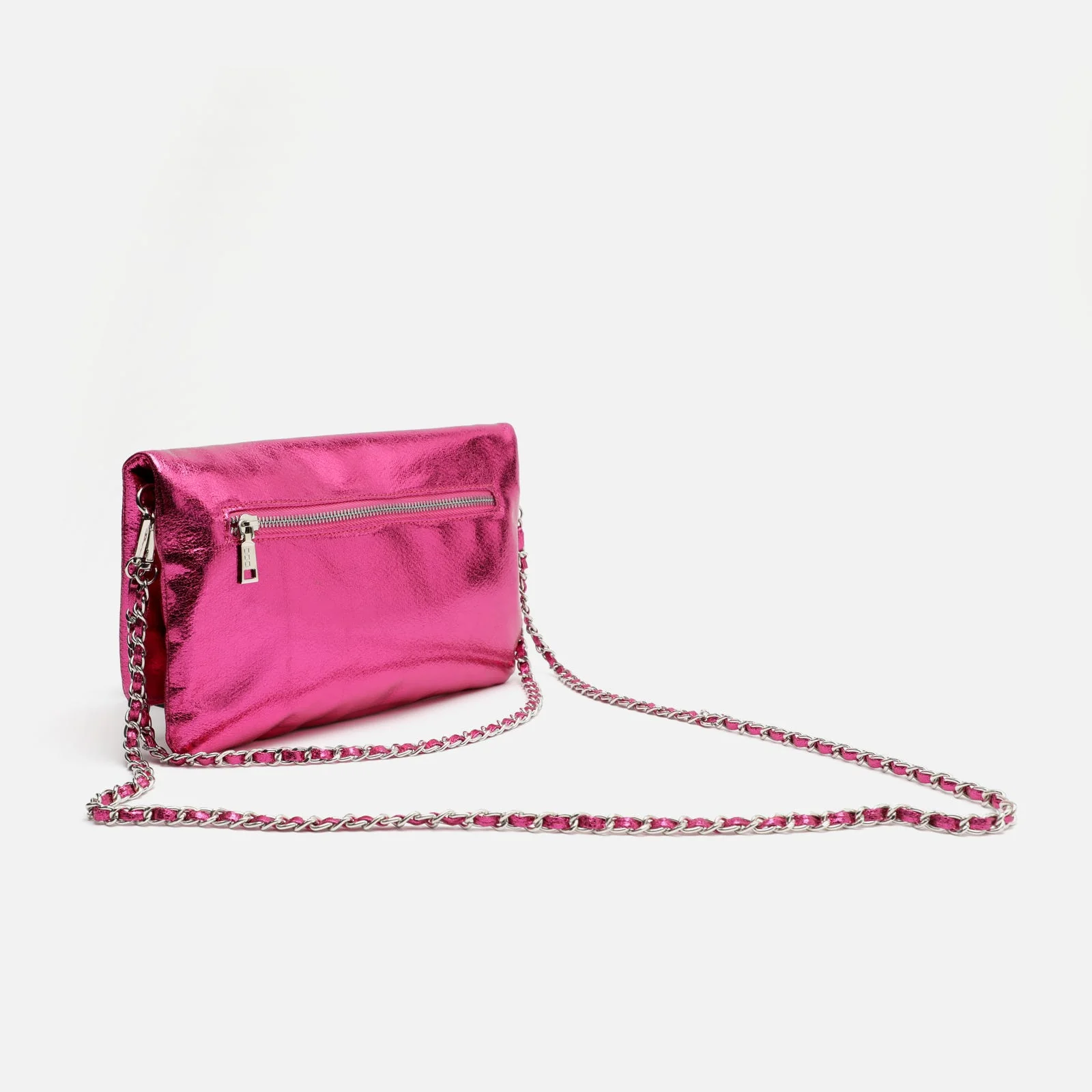 Nagiva bolso bandolera de fiesta con doble correa y acabado metalizado ED. - Image 3