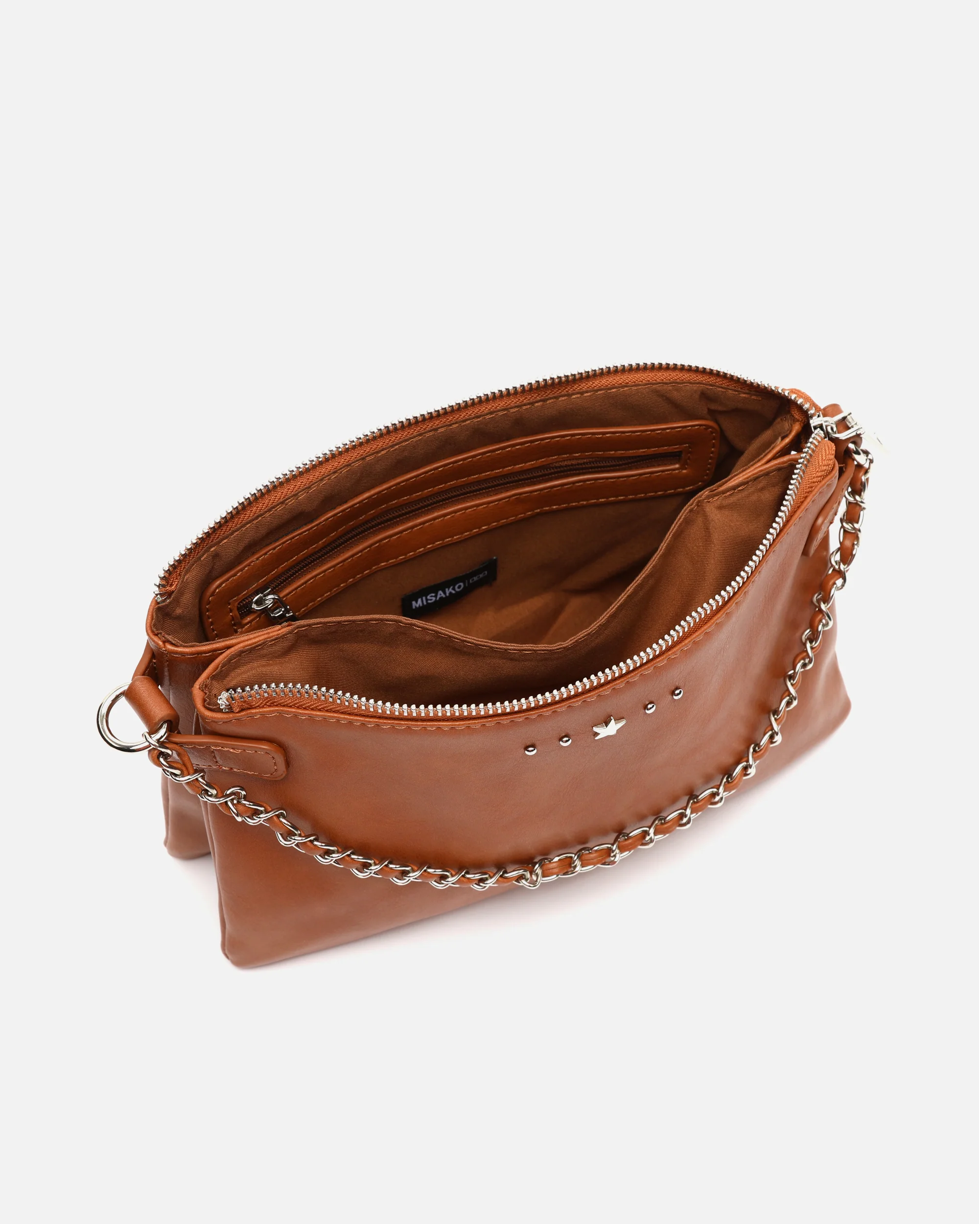 Nesco bolso bandolera pequeño con doble cadena extraíble y detalles metálicos - Image 10
