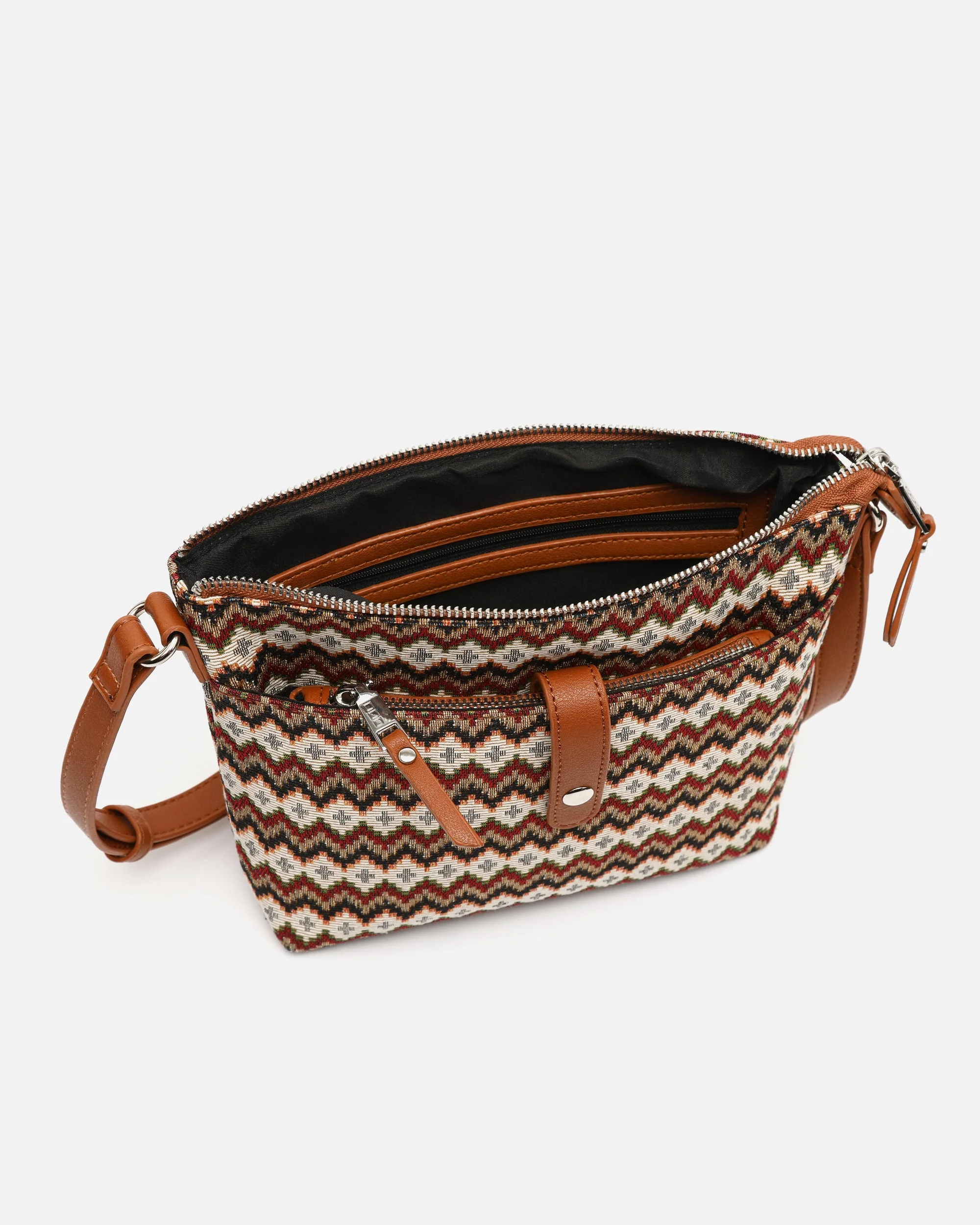 Penji bolso bandolera pequeño con estampado jacquard y neceser pequeño - Image 5