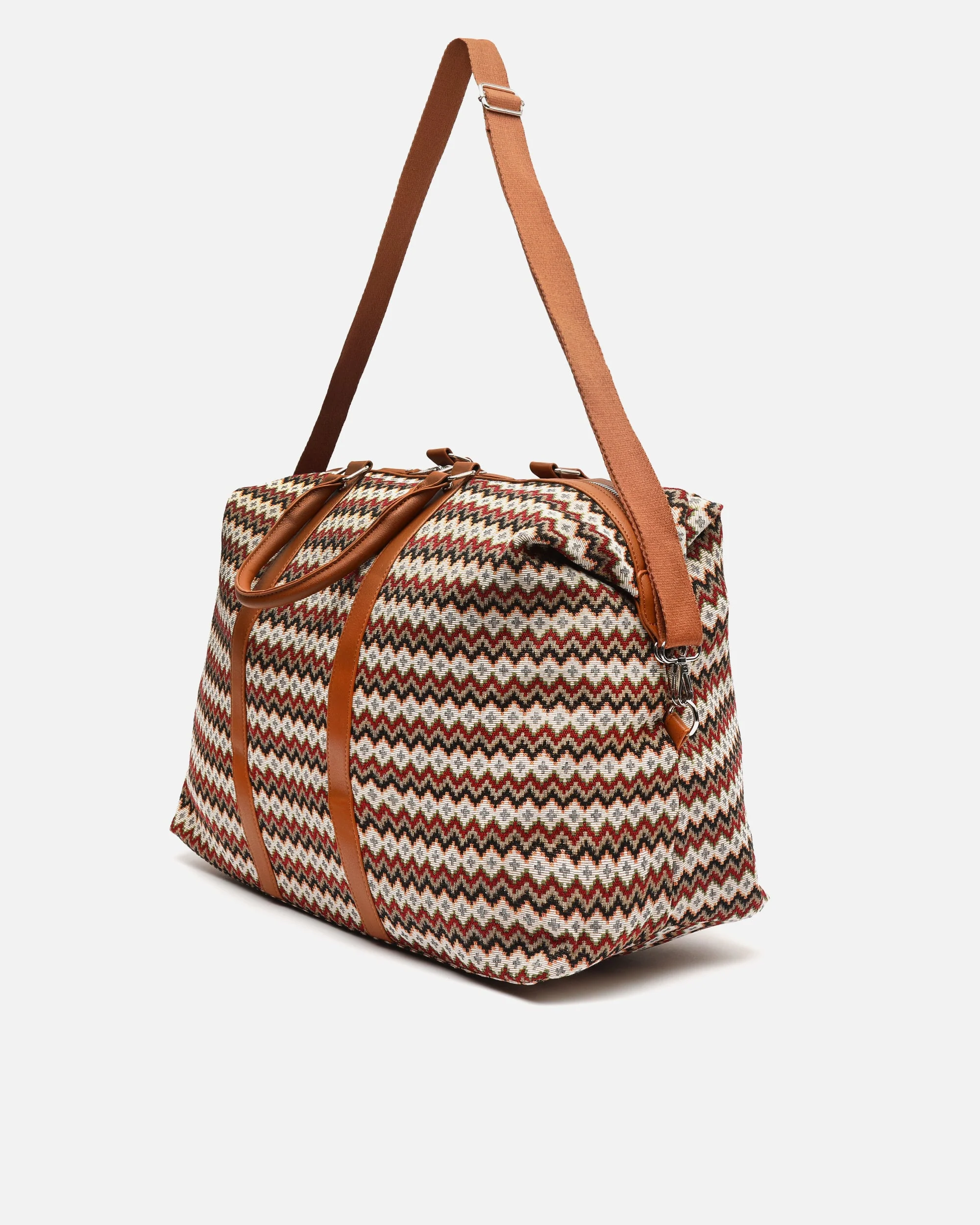 Penji bolsa fin de semana con estampado jacquard y asa bandolera extraíble - Image 2
