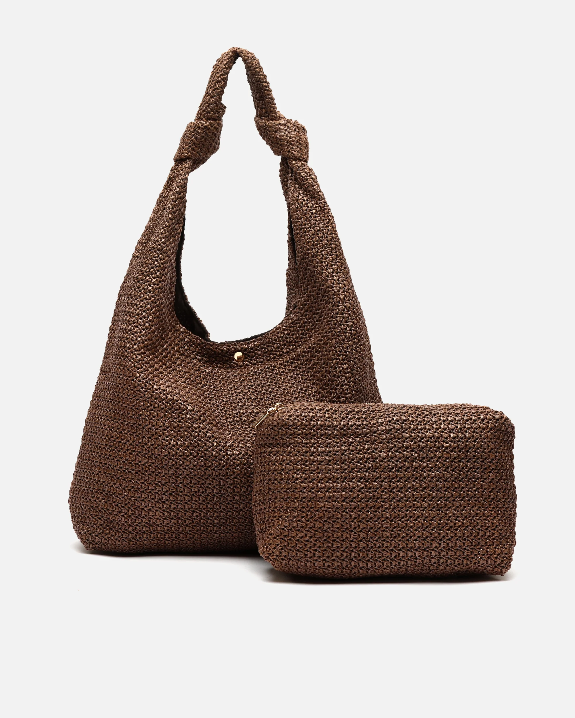 Pologi bolso hobo efecto rafia con neceser interior extraíble - Image 3