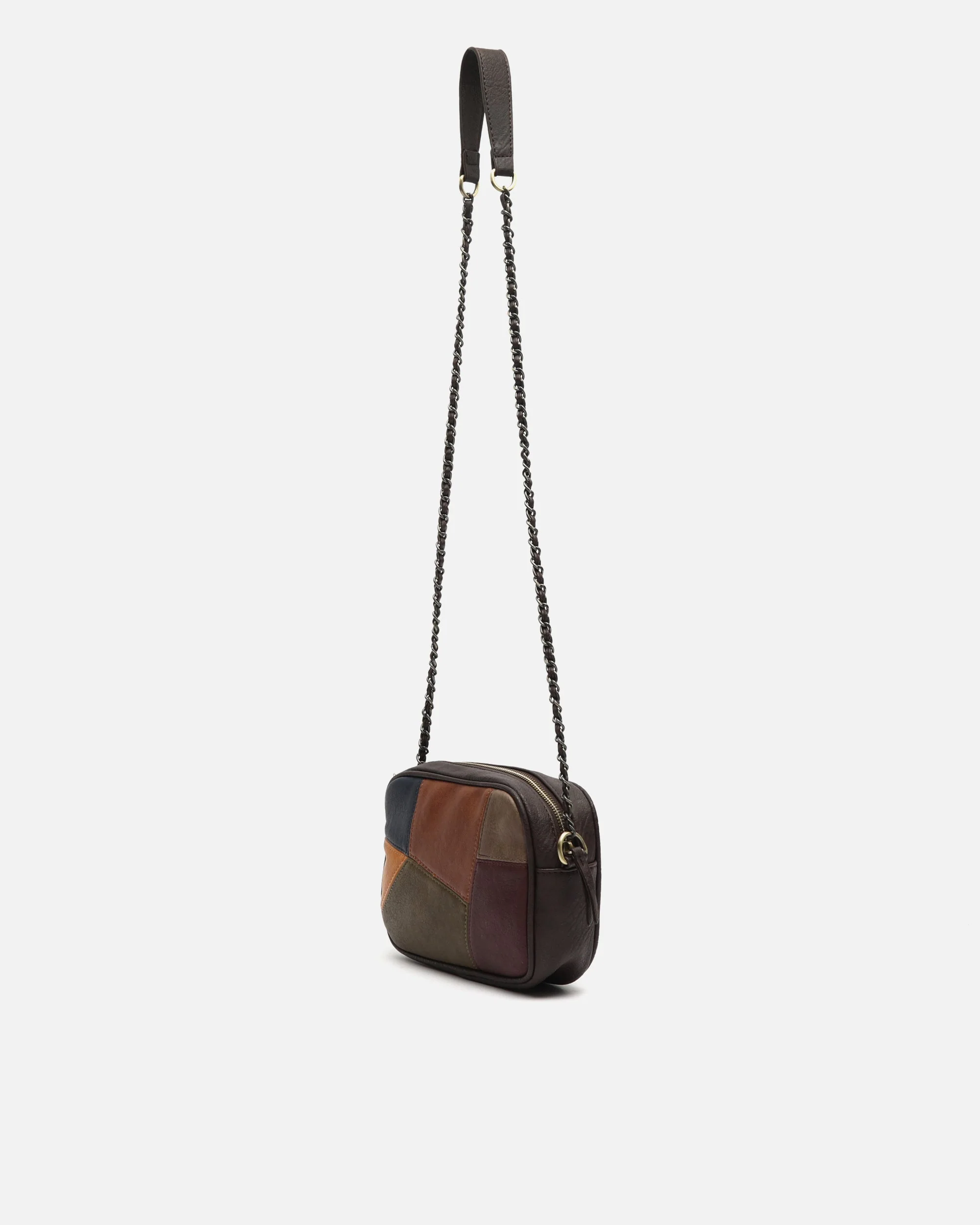 Popis bolso bandolera con estampado patchwork - Image 2