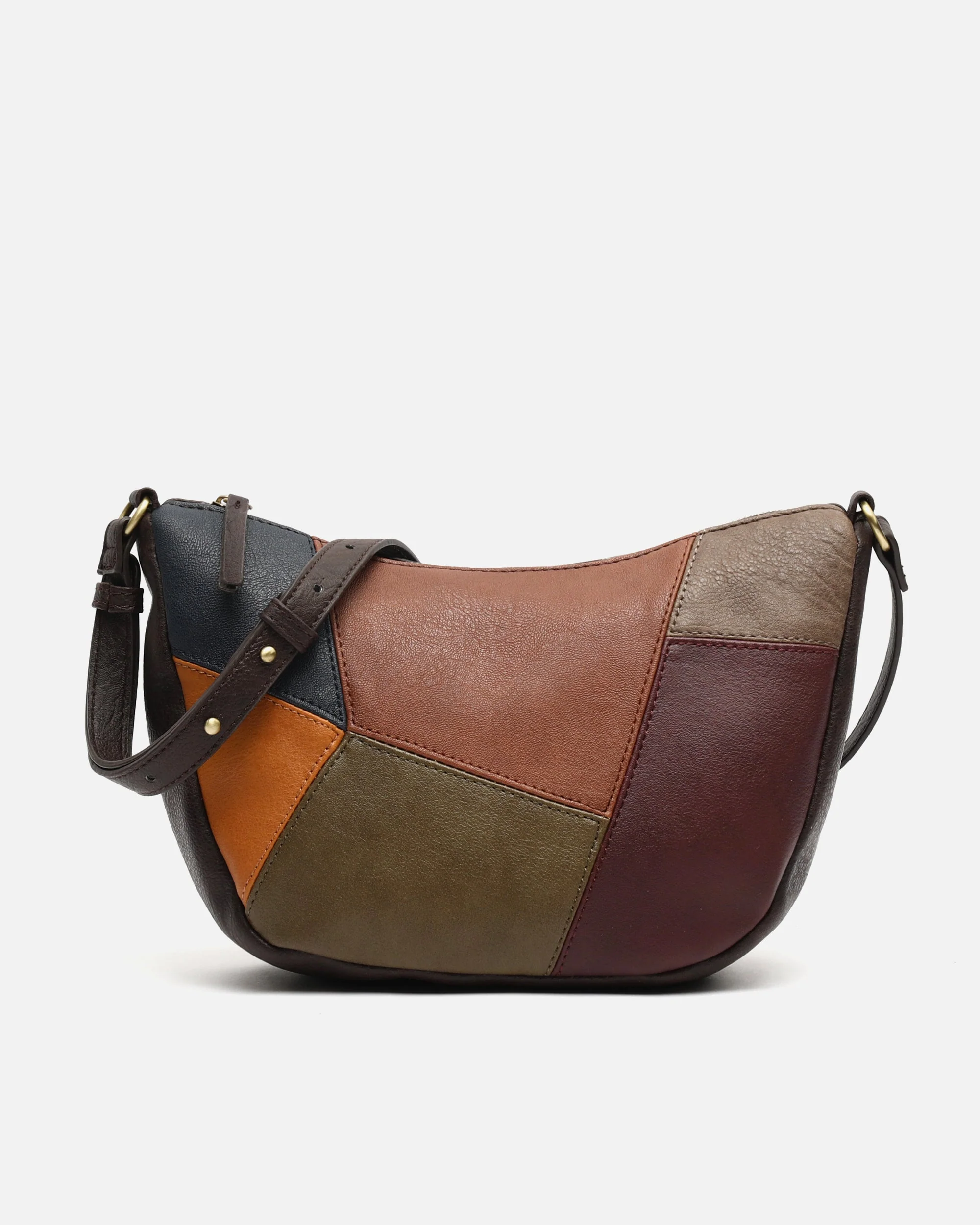 Popu bolso bandolera con estampado patchwork