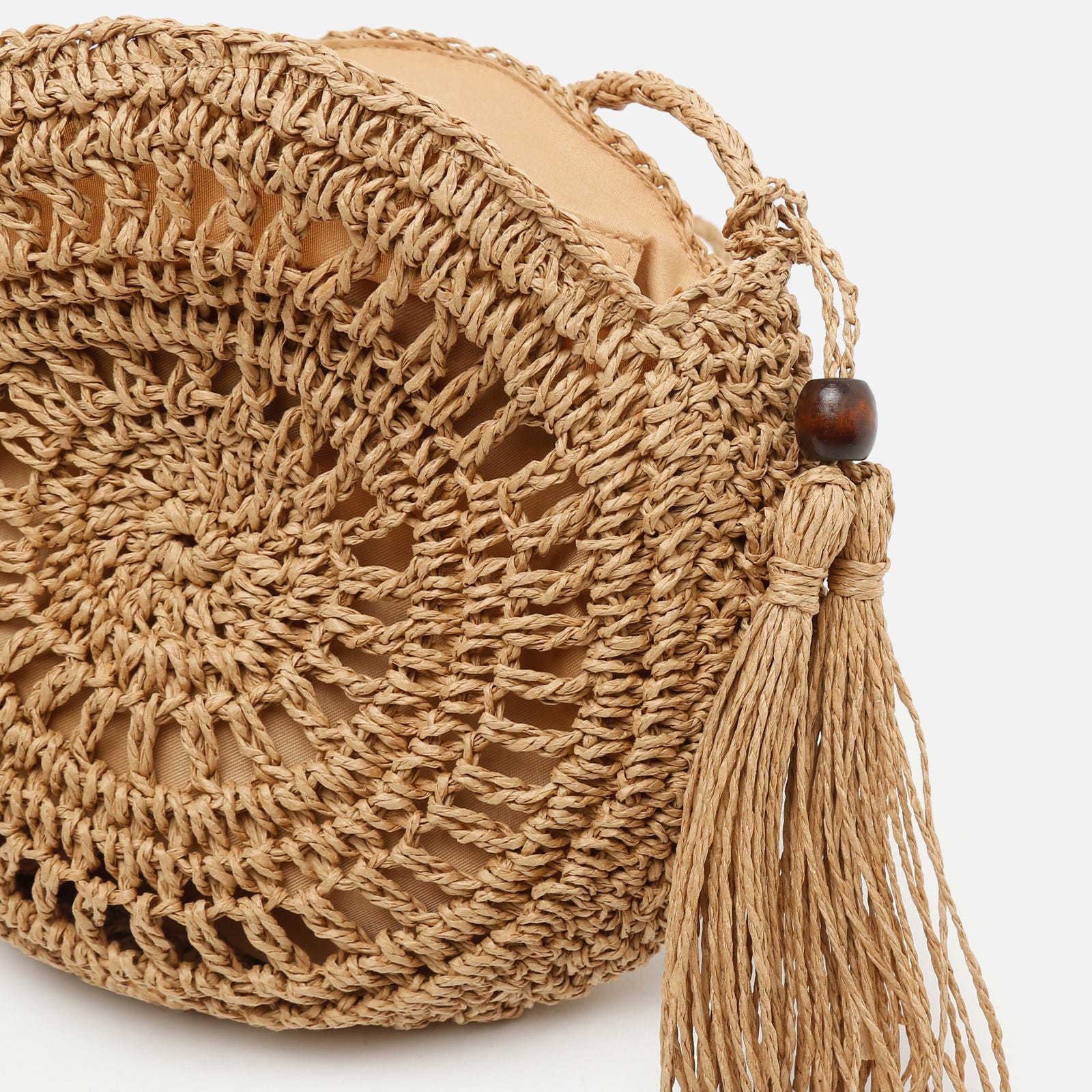 Roundy bolso bandolera redondo efecto rafia ED. - Image 3