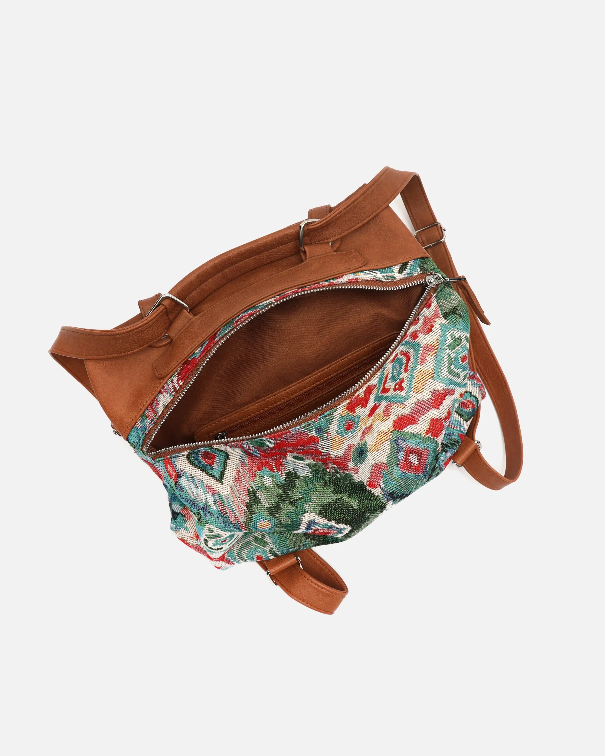 Zaria mochila antirrobo con estampado jacquard - Image 5